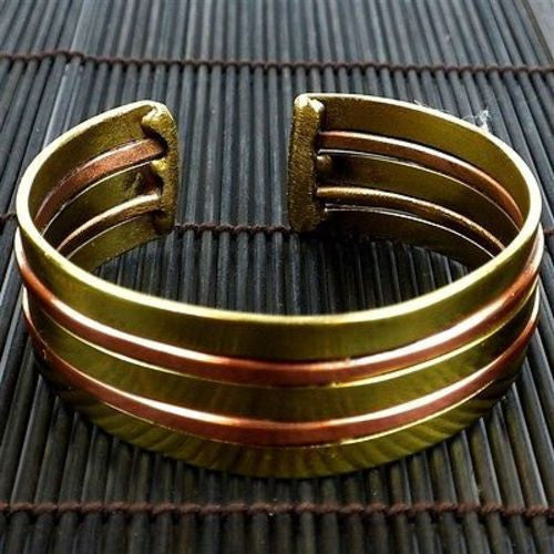 Copper and Brass Architecture Cuff Handmade and Fair Trade