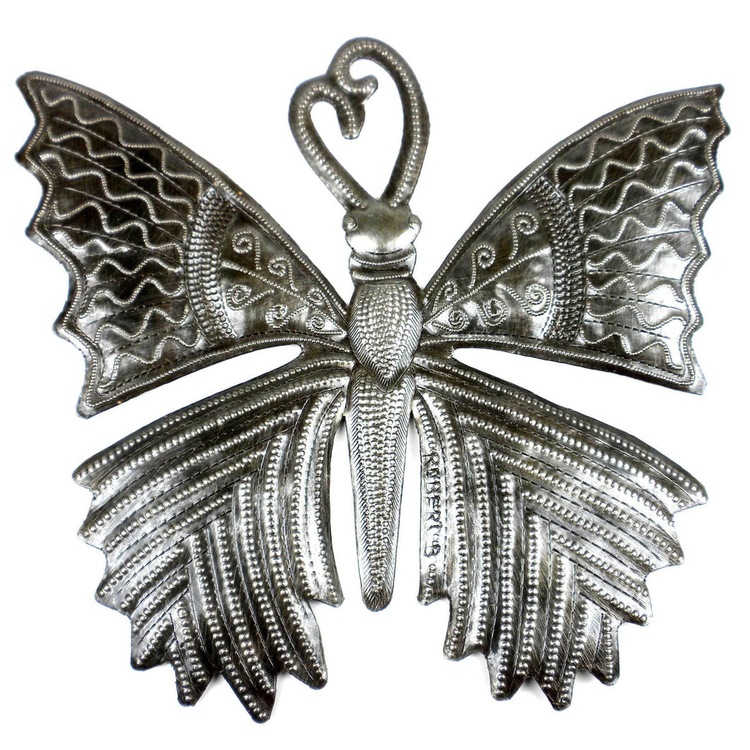 11-inch Butterfly Metal Art Handmade and Fair Trade