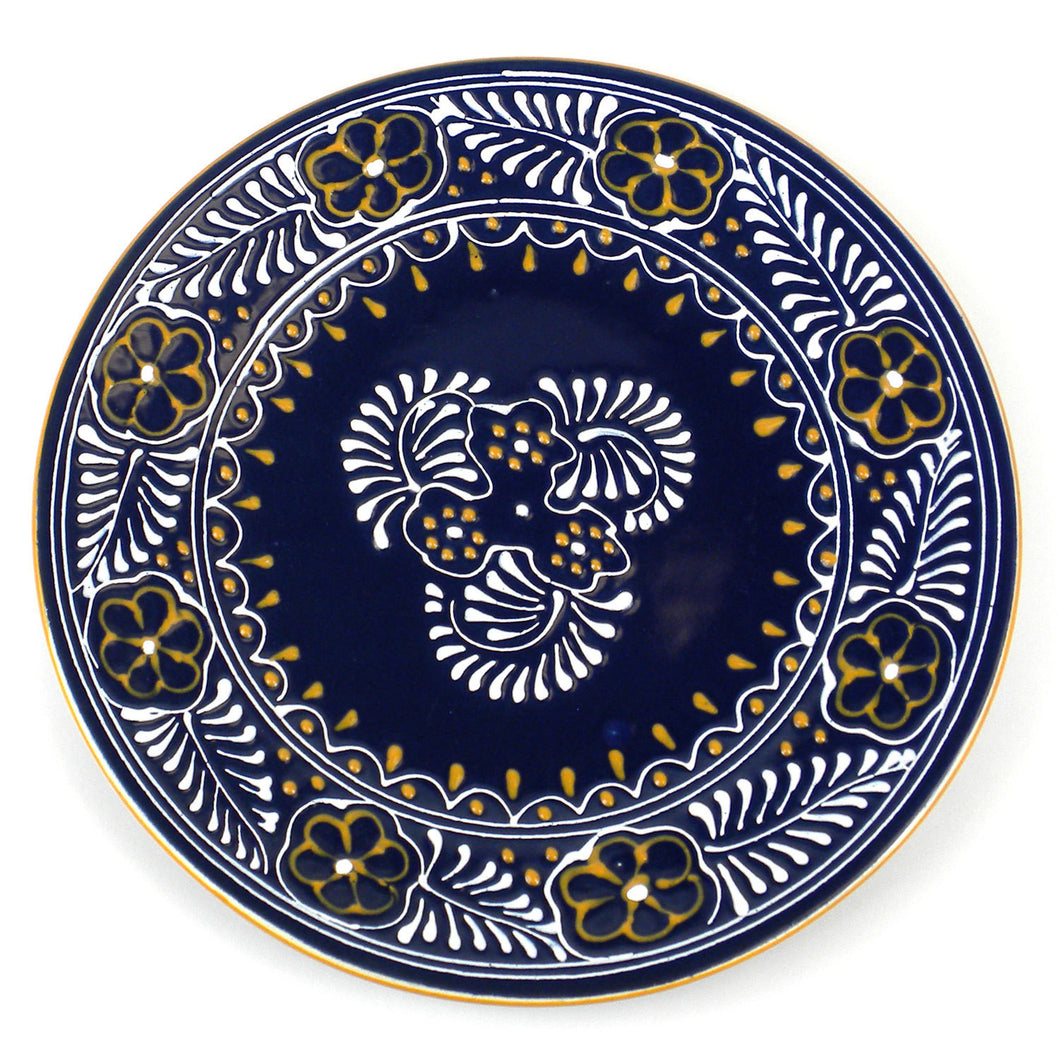 Round Plate - Blue Handmade and Fair Trade