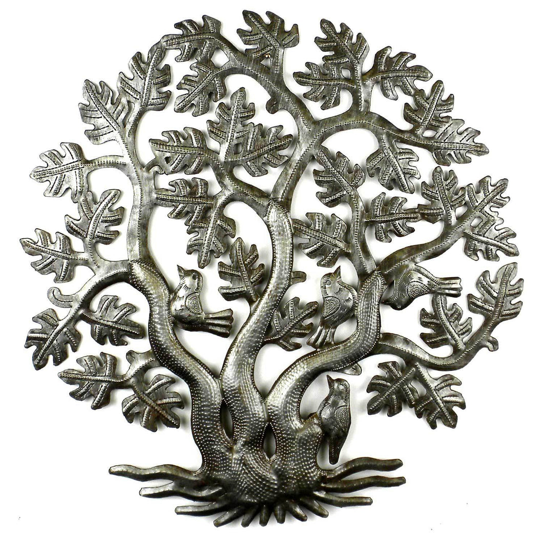 14 inch 3 Trunk Tree of Life Wall Art - Croix des Bouquets