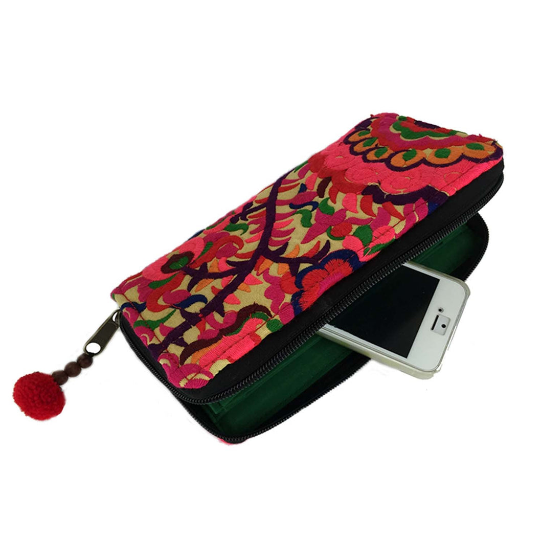 Blossom Zippered Wallet - Orange - Global Groove (P)