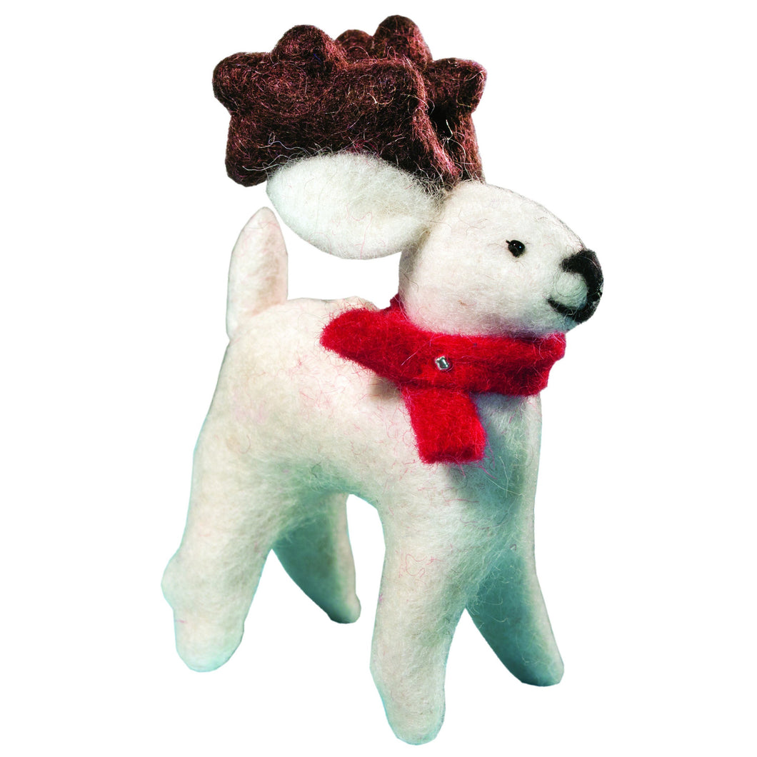 Felt Caribou Ornament - Wild Woolies (H)