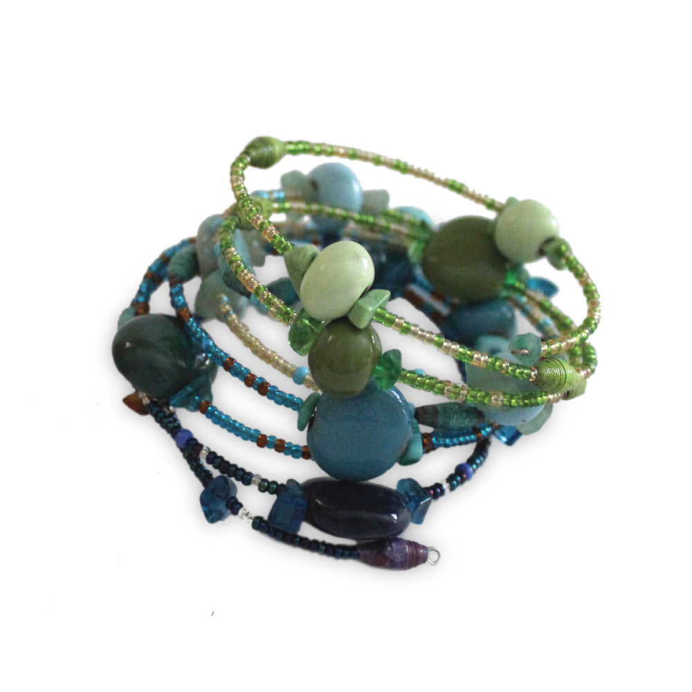Funky Spiral Bracelet Water - Imani Workshop (J)