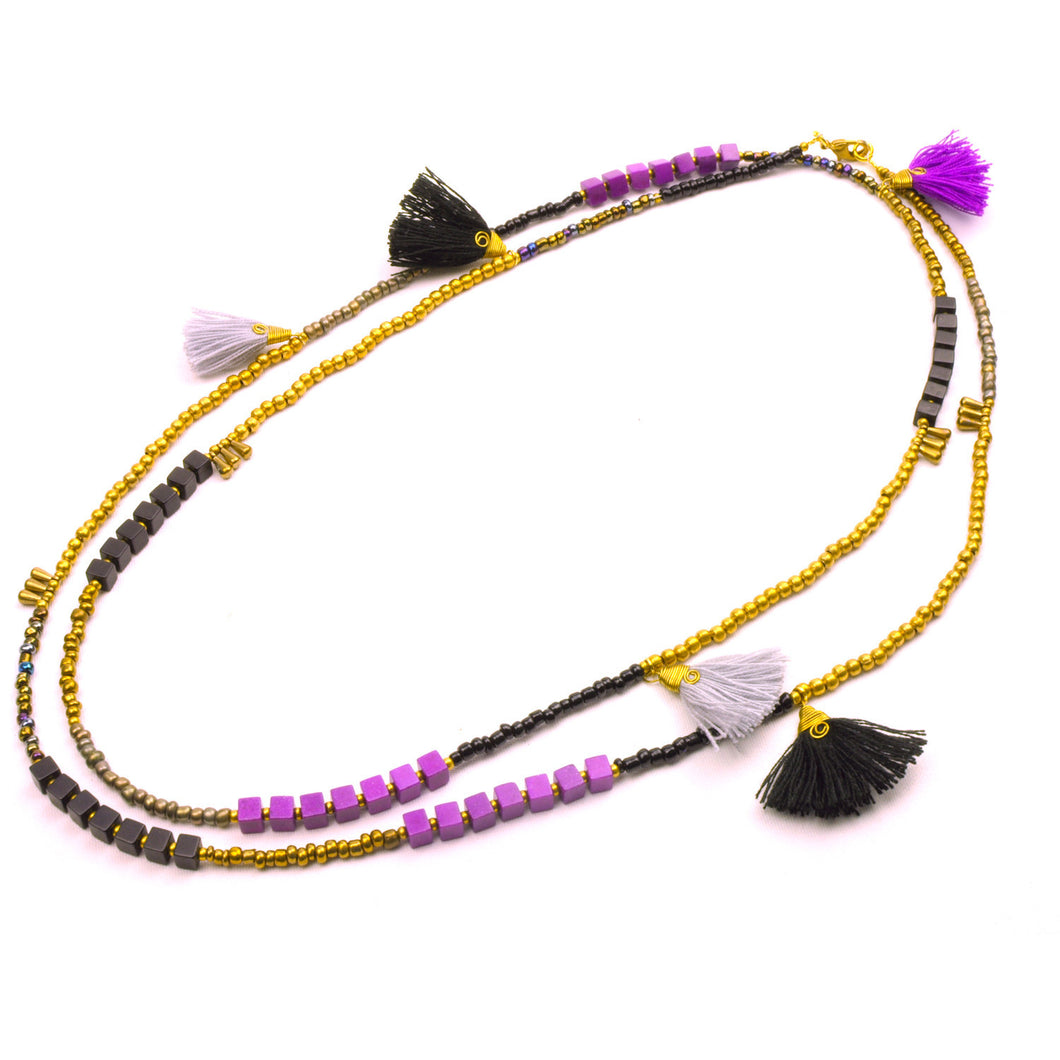 Kerala 3-in-1 Necklace Midnight - Global Groove (J)
