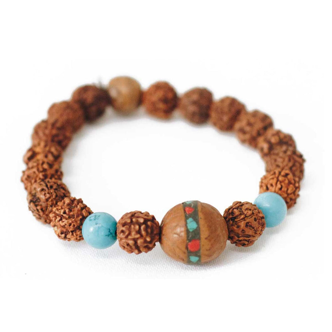 Rudra Blues Wrist Mala Bracelet - Global Groove (J)