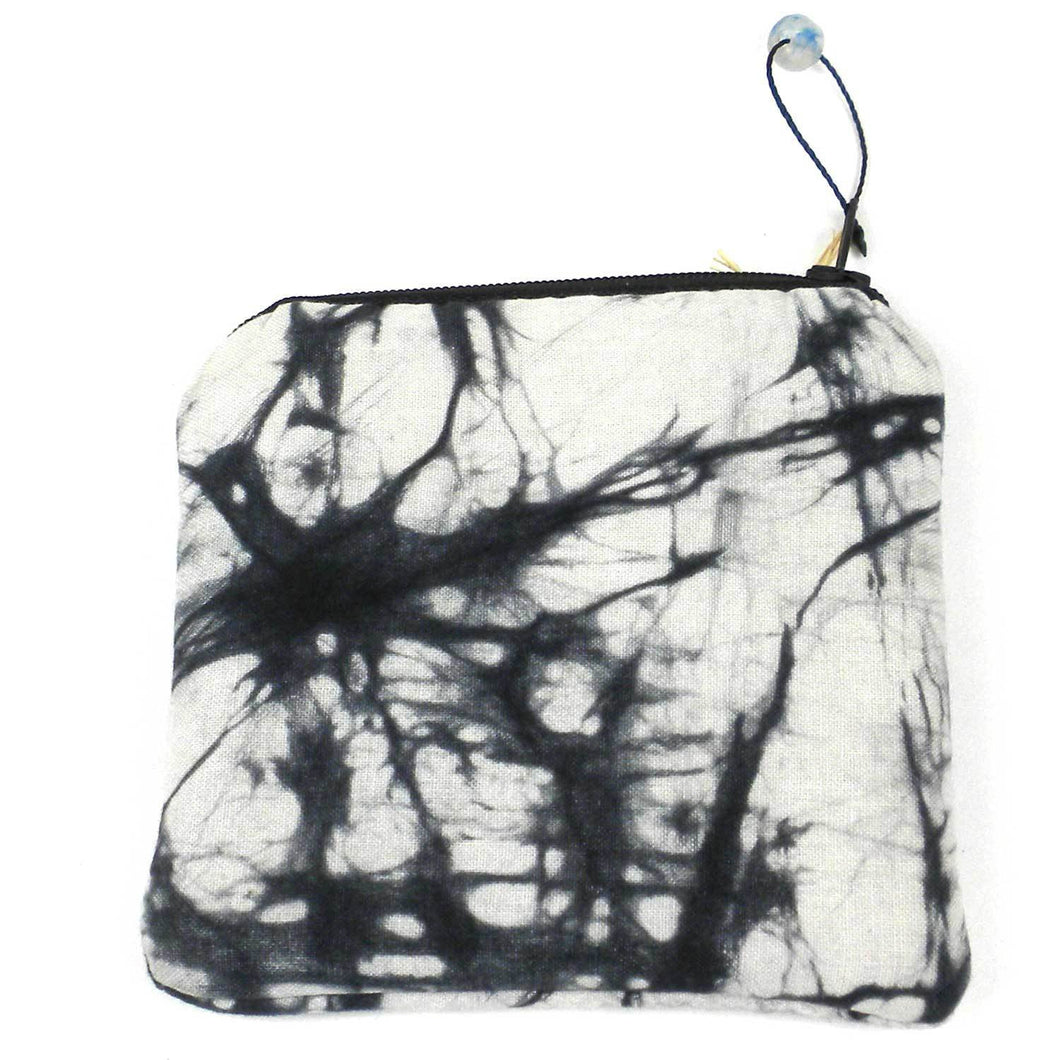 Batiked Coin Purse - Gray - World Peaces (P)