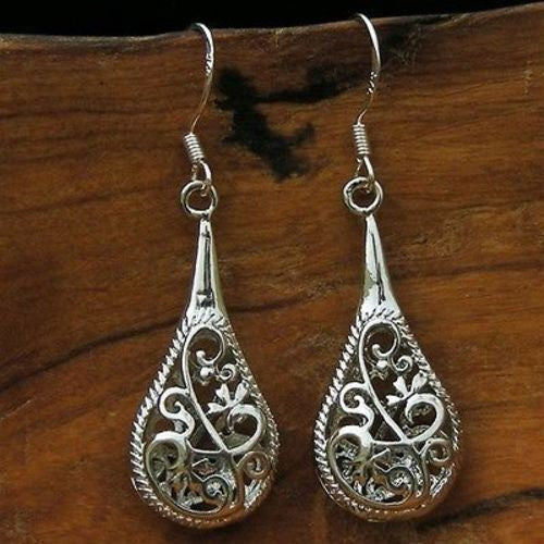 Filigree Rain Earrings Handmade and Fair Trade