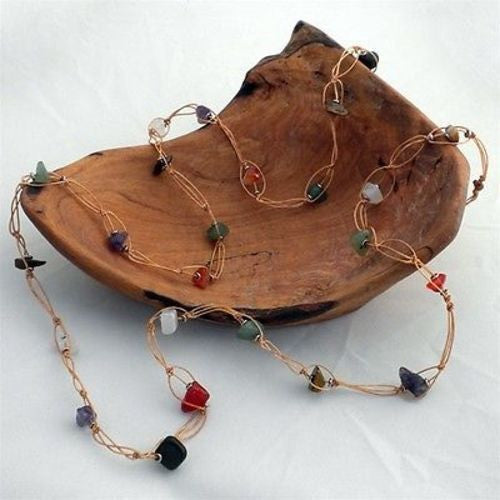 Recycled Tire Cord and Agate Necklace Handmade and Fair Trade